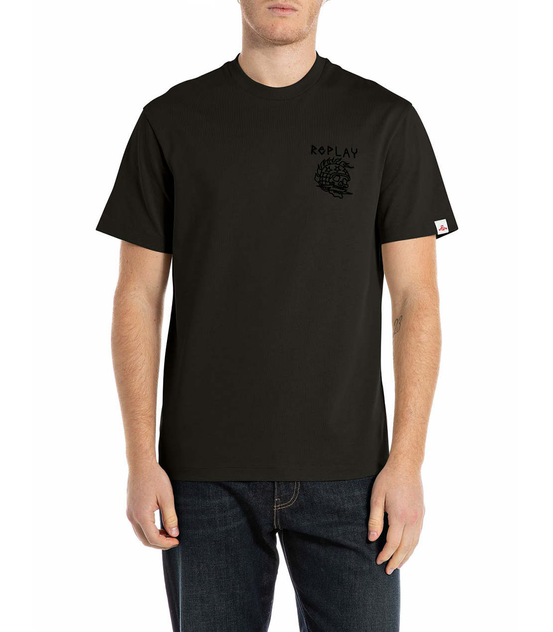 リラックスフィット ヘビーコットンジャージーSKULL Tシャツ